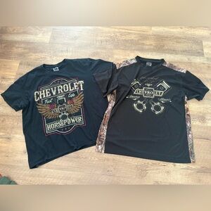Two mens Chevrolet shirts